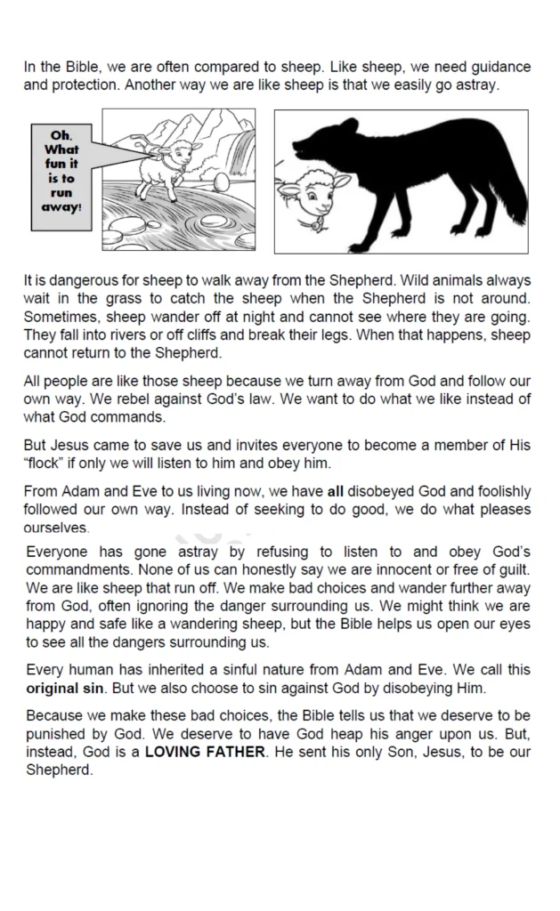 Exemplar page 2 from Grade 3 book 'First Confession / Reconciliation'